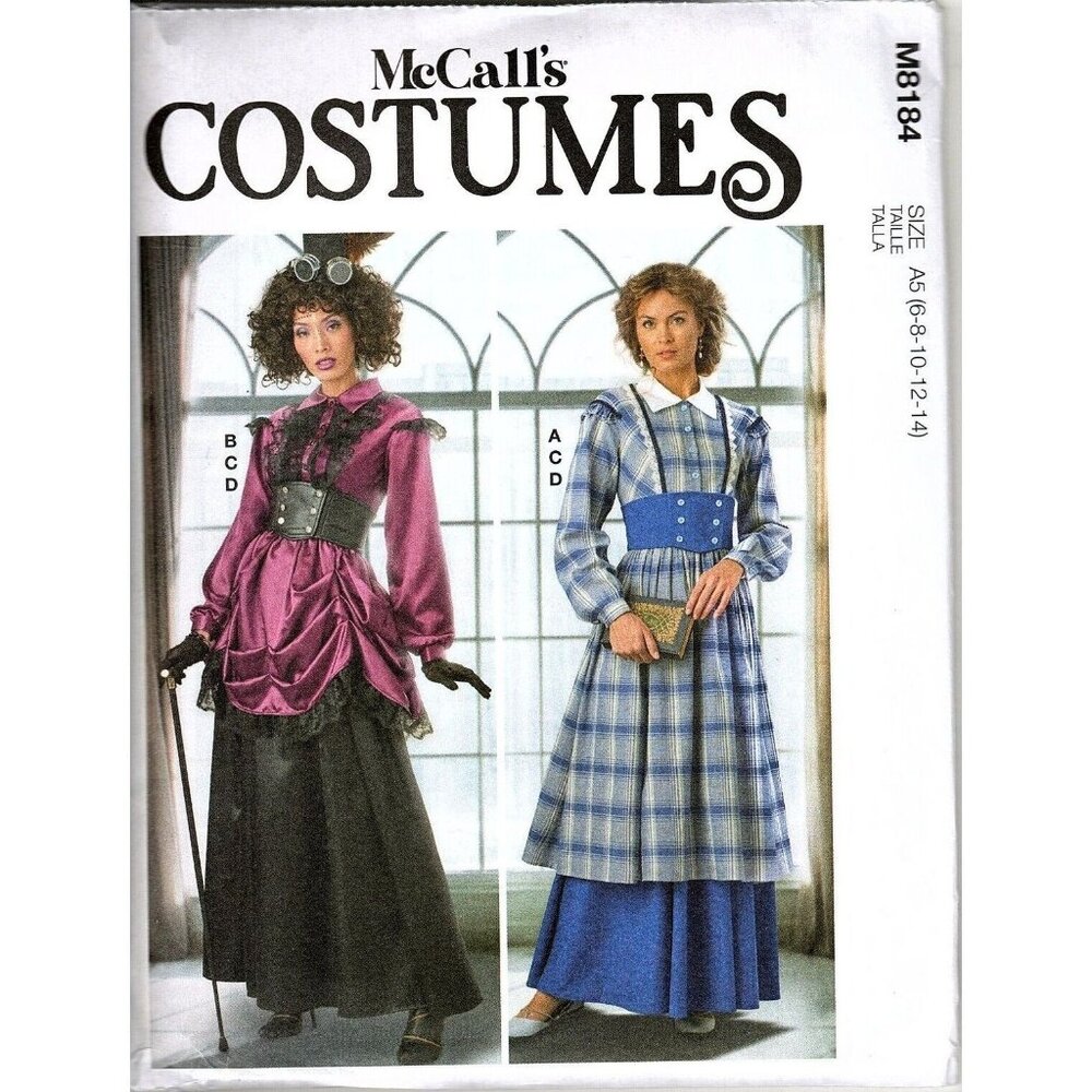 McCall's M8184 Misses 6 to 14 Victorian Steampunk Costume Uncut Sewing Pattern